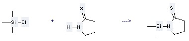 The 2-Pyrrolidinethione could react with chloro-trimethyl-silane, and obtain the 1-trimethylsilanyl-pyrrolidine-2-thione.